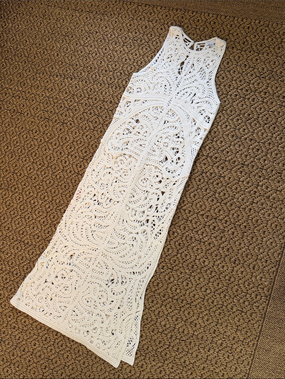 Topshop White Crocheted Lace Maxi Dress